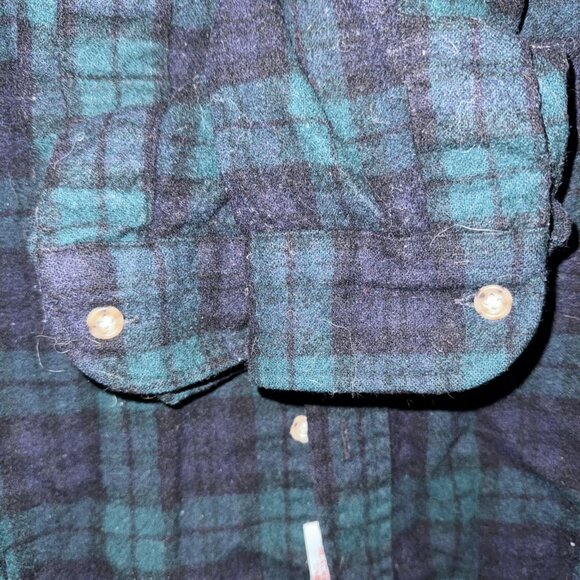 Vintage PENDLETON 100% Virgin Wool Authentic Black Watch Tartan Shirt Mens M - Picture 9 of 13